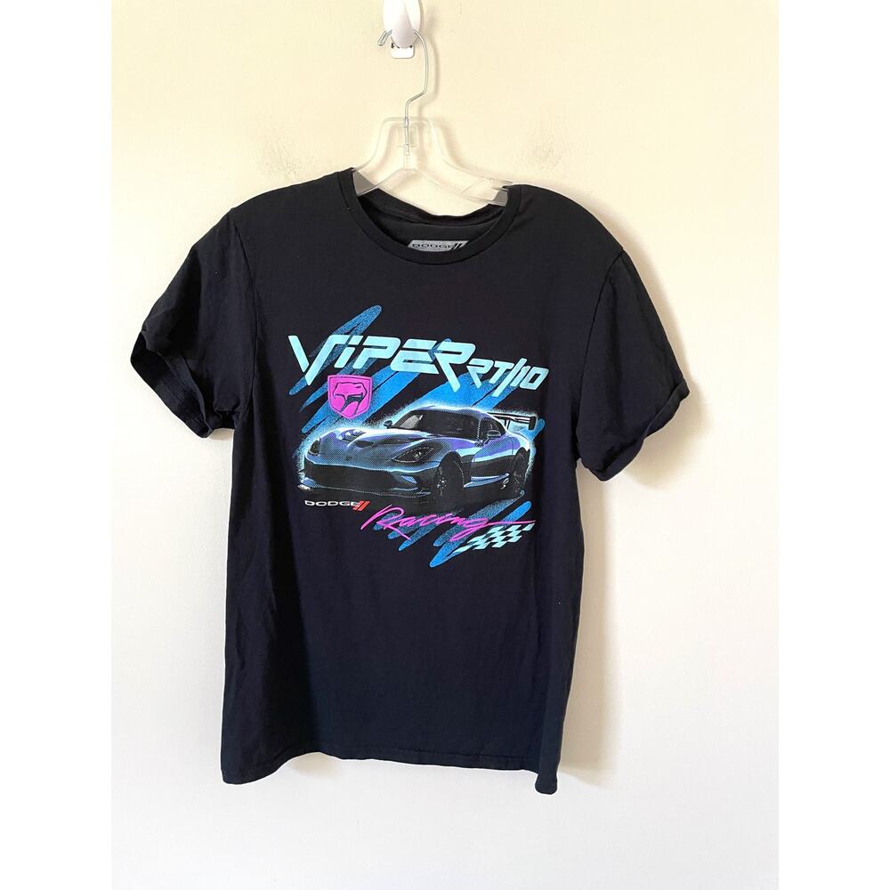 Dodge Viper Cotton Car Graphic Short Sleeve T-Shirt Black Size Small